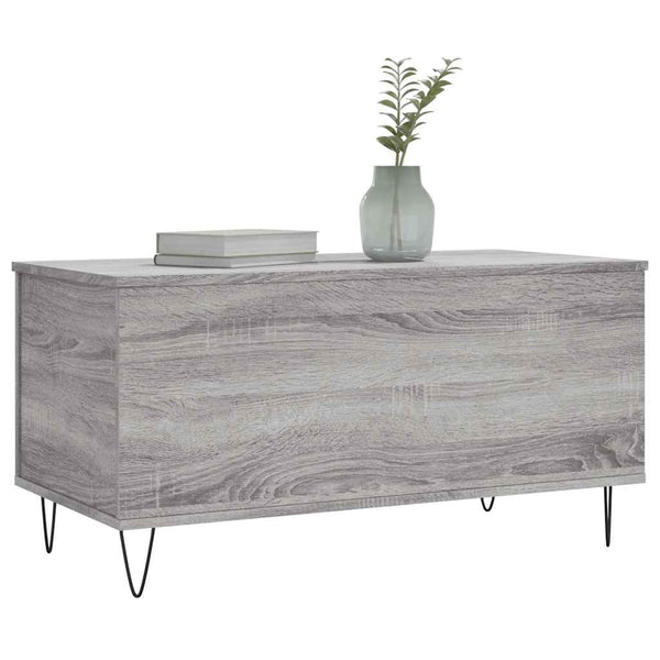 Harmaa sohvapöytä Luchetia 90x44,5x45cm (puinen)