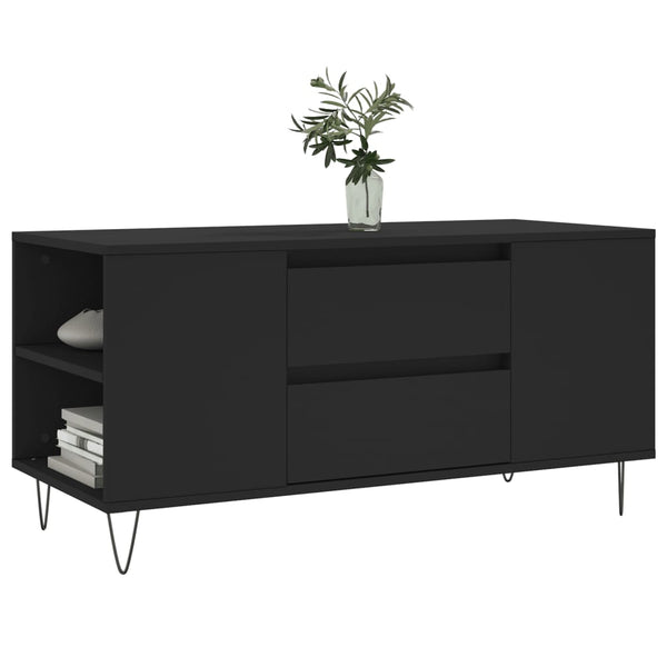 Schwarzer Couchtisch Nicoleti 102x44,5x50cm (Holz)