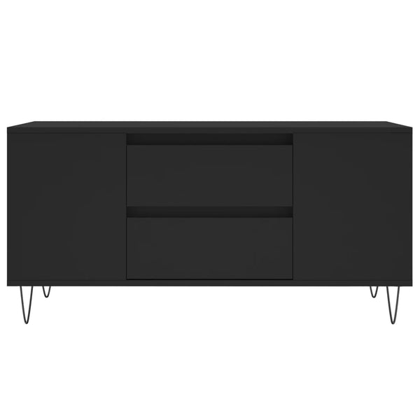 Schwarzer Couchtisch Nicoleti 102x44,5x50cm (Holz)