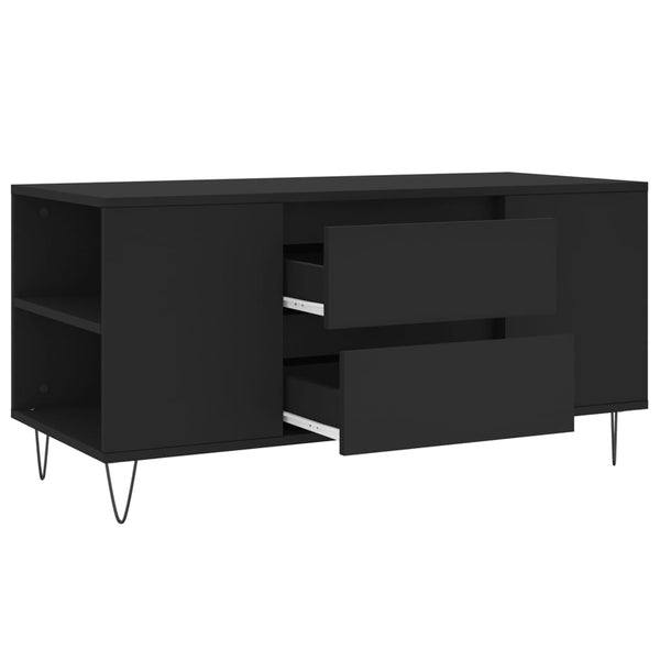 Schwarzer Couchtisch Nicoleti 102x44,5x50cm (Holz)