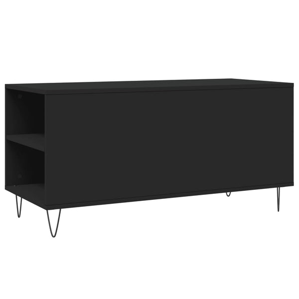 Schwarzer Couchtisch Nicoleti 102x44,5x50cm (Holz)