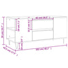 Schwarzer Couchtisch Nicoleti 102x44,5x50cm (Holz)