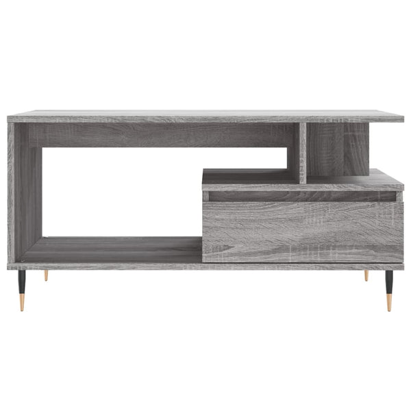 Grauer Couchtisch Zaliha 90x49x45cm (Holz)