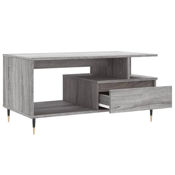Grauer Couchtisch Zaliha 90x49x45cm (Holz)
