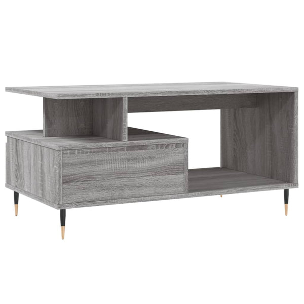 Grauer Couchtisch Zaliha 90x49x45cm (Holz)