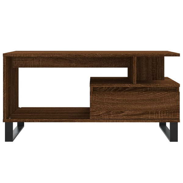 Brauner Couchtisch Godrocenco 90x49x45cm (Holz)