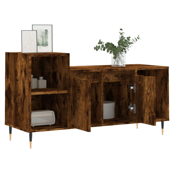 Räucher-Eichenholz-TV-Schrank Telian 100x35x55cm (Holz)