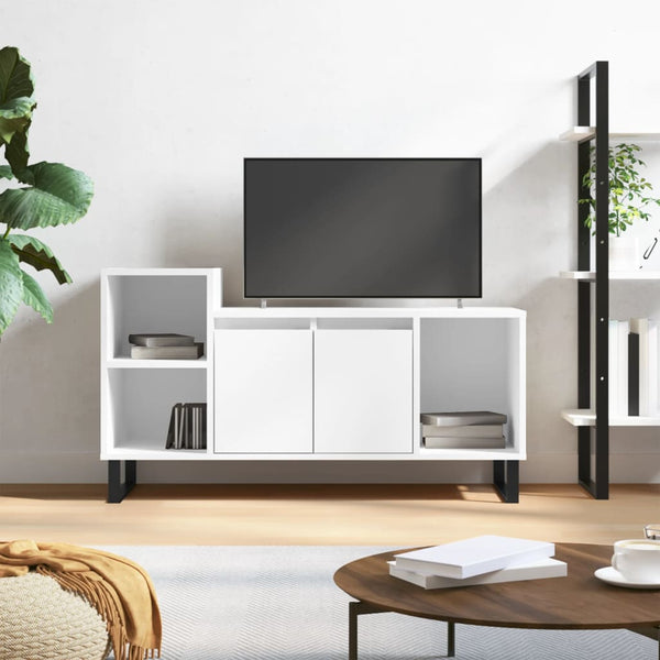 Weißes TV-Lowboard Anitra 100x35x55cm (Holz)