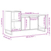 Braunes TV-Möbel Anitra 100x35x55cm (Holz)