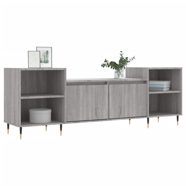 Graues TV-Möbel Kermit 160x35x55cm (Holz)