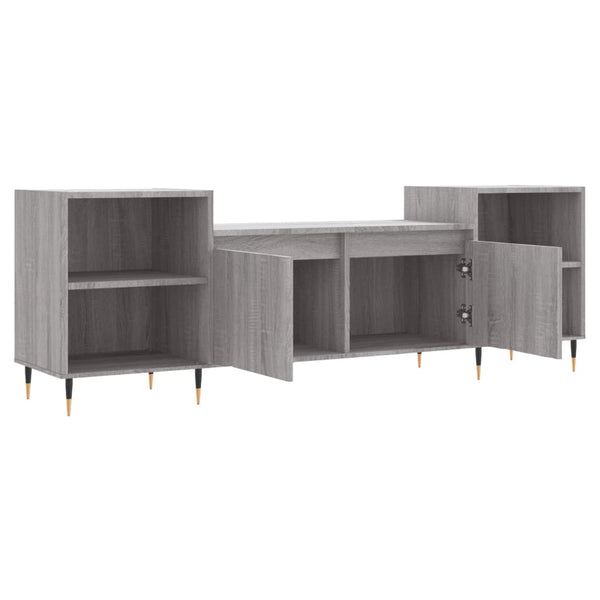 Graues TV-Möbel Kermit 160x35x55cm (Holz)