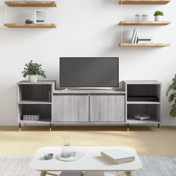 Graues TV-Möbel Kermit 160x35x55cm (Holz)