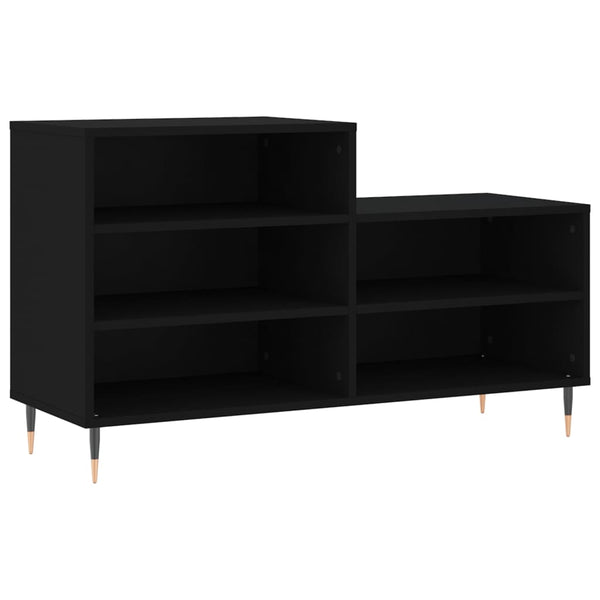 Schwarzer Schuhschrank Ciobanel 102x36x60cm (Holz)