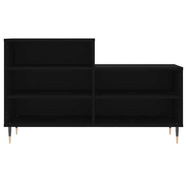 Schwarzer Schuhschrank Ciobanel 102x36x60cm (Holz)