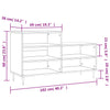 Schwarzer Schuhschrank Ciobanel 102x36x60cm (Holz)