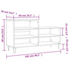 Weißer Schuhschrank Floarea 102x36x60cm (Holz)