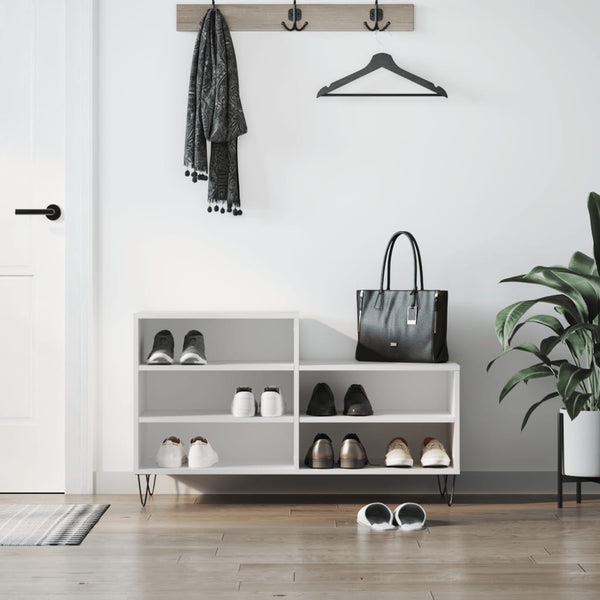 Weißer Schuhschrank Floarea 102x36x60cm (Holz)
