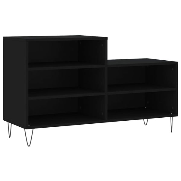 Schwarzer Schuhschrank Floarea 102x36x60cm (Holz)