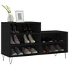Schwarzer Schuhschrank Floarea 102x36x60cm (Holz)