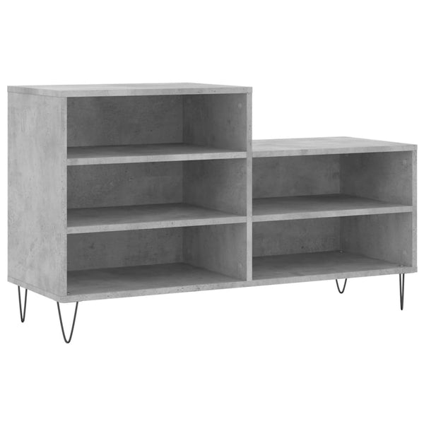 Betongrauer Schuhschrank Floarea 102x36x60cm (Holz)
