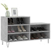 Betongrauer Schuhschrank Floarea 102x36x60cm (Holz)