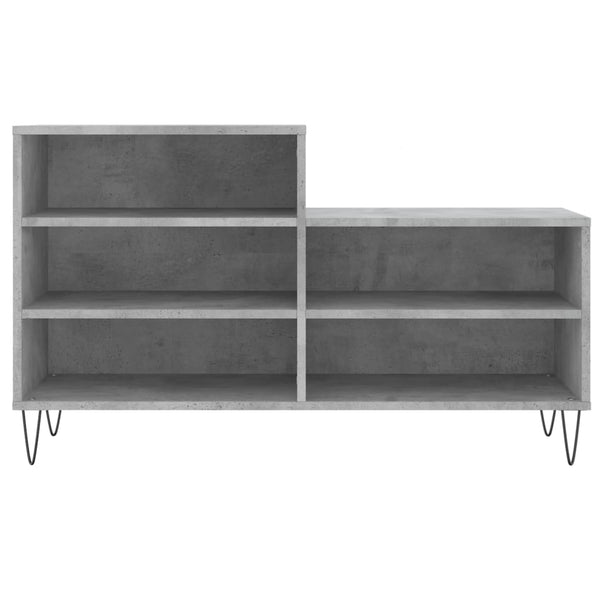 Betongrauer Schuhschrank Floarea 102x36x60cm (Holz)