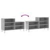 Betongrauer Schuhschrank Floarea 102x36x60cm (Holz)
