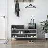 Betongrauer Schuhschrank Floarea 102x36x60cm (Holz)