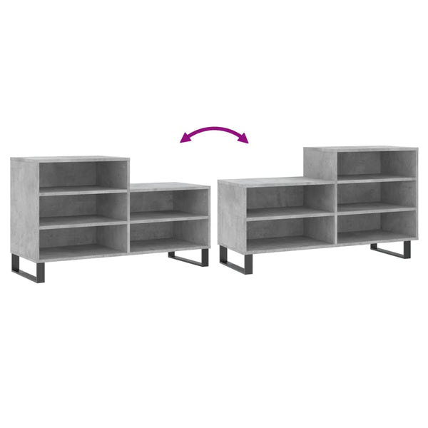 Schuhschrank Paler in Betonoptik 102x36x60cm (Holz)