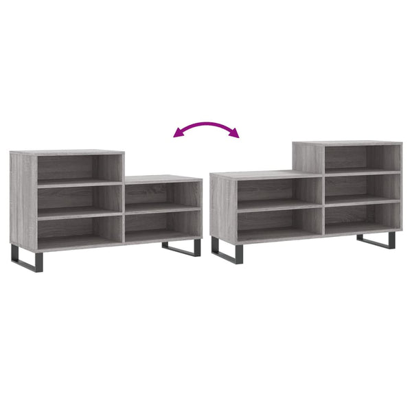 Grauer Schuhschrank Paler 102x36x60cm (Holz)