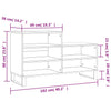 Grauer Schuhschrank Paler 102x36x60cm (Holz)