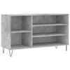 Schuhschrank Badinita aus Beton-Grau 102x36x60cm (Holz)