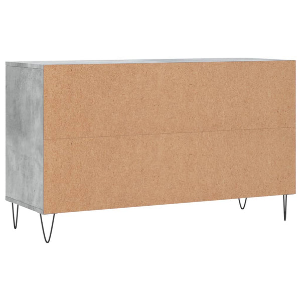 Schuhschrank Badinita aus Beton-Grau 102x36x60cm (Holz)