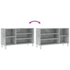 Schuhschrank Badinita aus Beton-Grau 102x36x60cm (Holz)