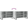 Schuhschrank Waldraut in Betongrau 102x36x60cm (Holz)