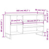Schuhschrank Waldraut in Betongrau 102x36x60cm (Holz)