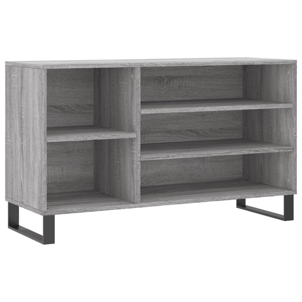 Grauer Schuhschrank Waldraut 102x36x60cm (Holz)