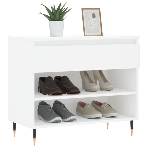 Weißer Schuhschrank Selciuc 70x36x60cm (Holz)