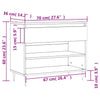 Weißer Schuhschrank Selciuc 70x36x60cm (Holz)