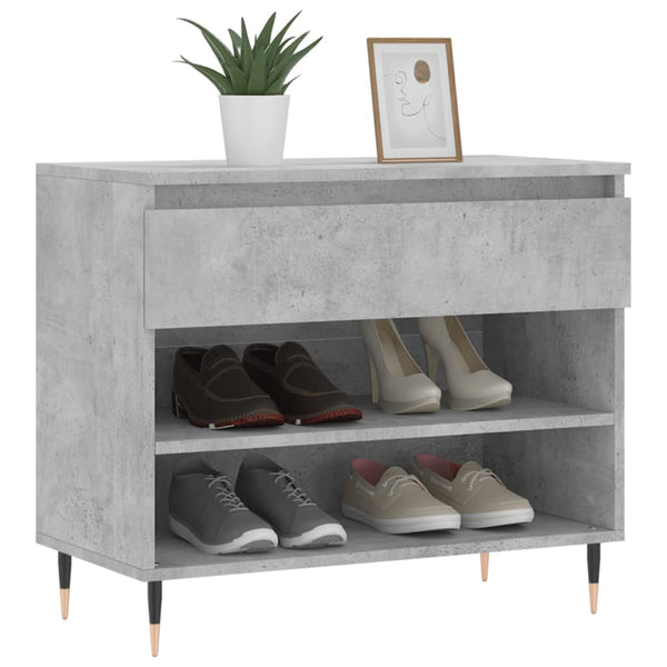Schuhschrank Betongrau Selciuc 70x36x60cm (Holz)