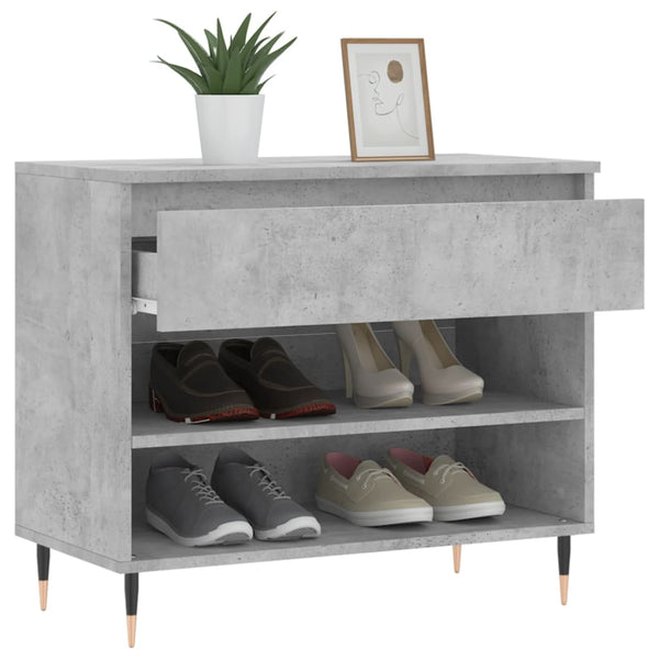 Schuhschrank Betongrau Selciuc 70x36x60cm (Holz)