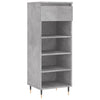 Betongrauer Schuhschrank Pincu 40x36x105cm (Holz)