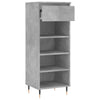 Betongrauer Schuhschrank Pincu 40x36x105cm (Holz)