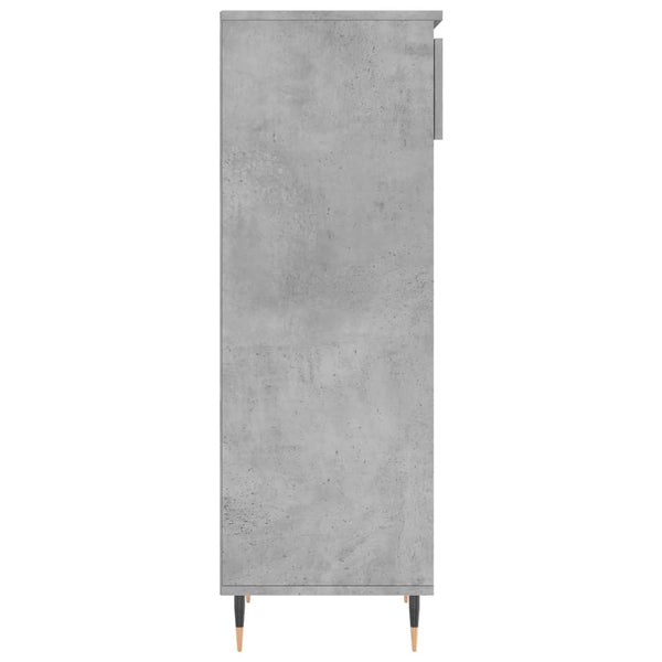 Betongrauer Schuhschrank Pincu 40x36x105cm (Holz)