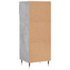 Betongrauer Schuhschrank Pincu 40x36x105cm (Holz)