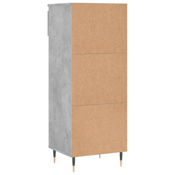 Betongrauer Schuhschrank Pincu 40x36x105cm (Holz)