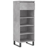 Betongrauer Schuhschrank Peana 40x36x105cm (Holz)