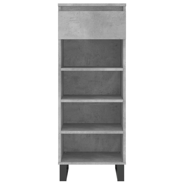 Betongrauer Schuhschrank Peana 40x36x105cm (Holz)