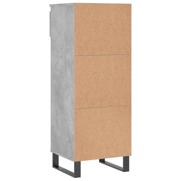 Betongrauer Schuhschrank Peana 40x36x105cm (Holz)