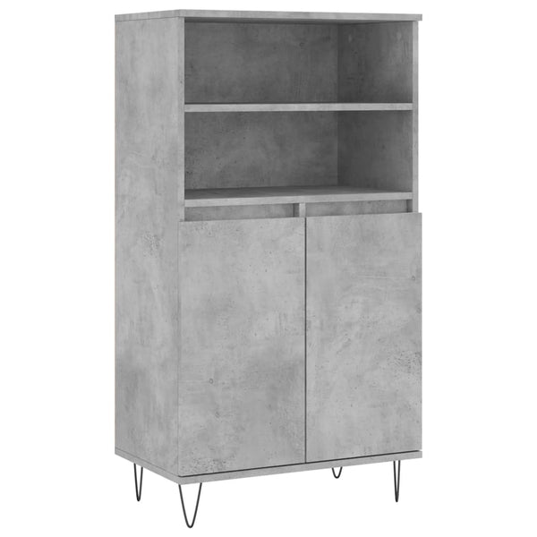 Betongrauer Schrank Lenenia 60x36x110cm (Holz)